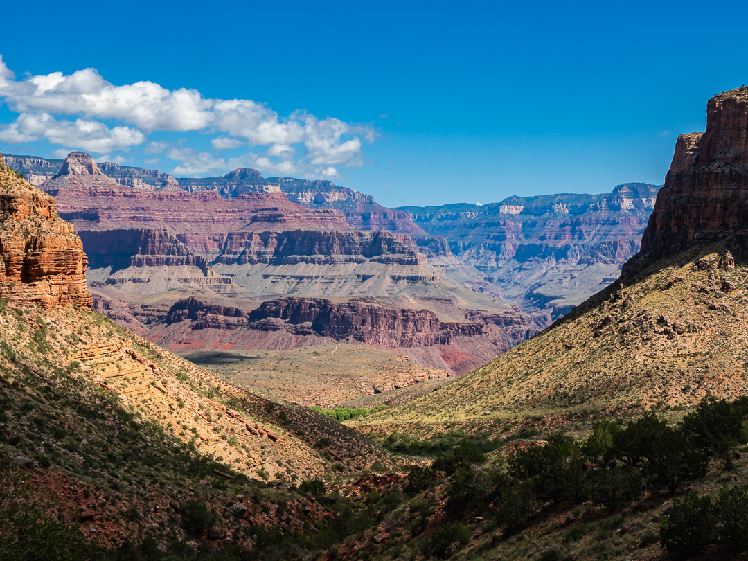 Bright Angel Trail overlooking Plateau Point