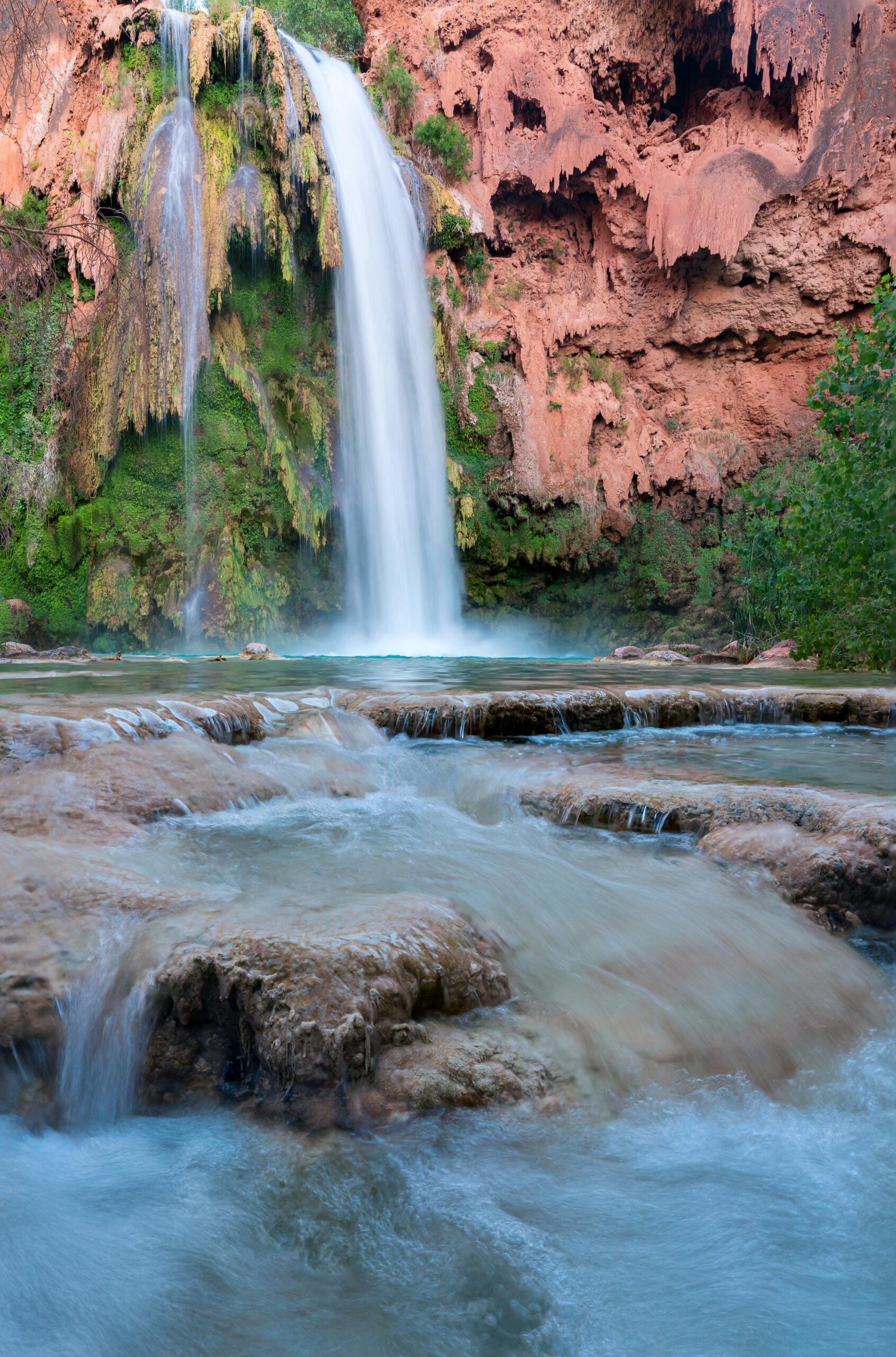 View of Havasu Falls from the plunge pool