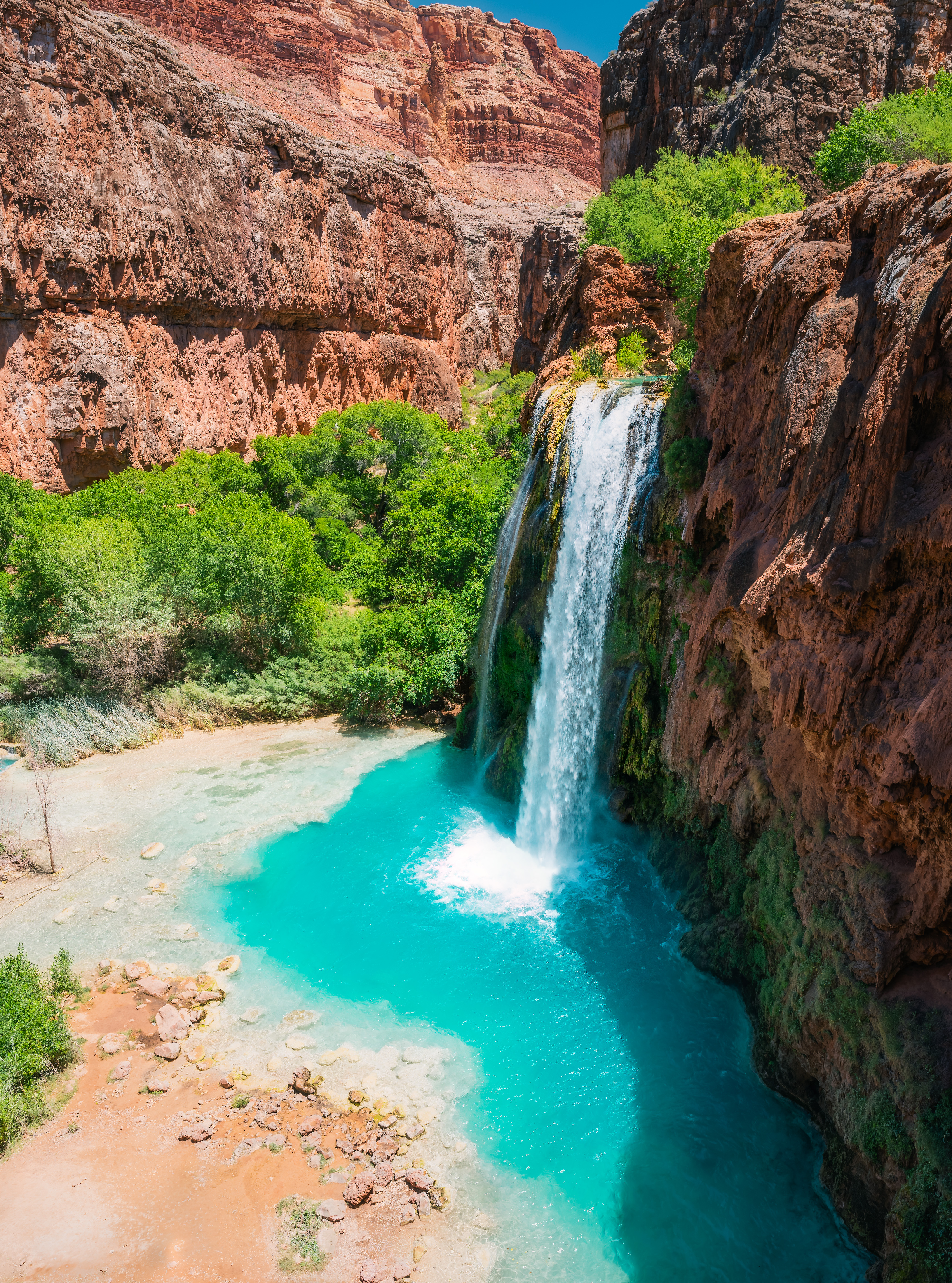 View of Havasu Falls from the trail
